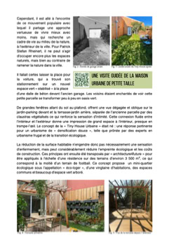 Communiqué de presse sur le projet éco-loger. 