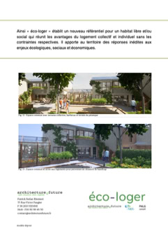 Communiqué de presse sur le projet éco-loger. 