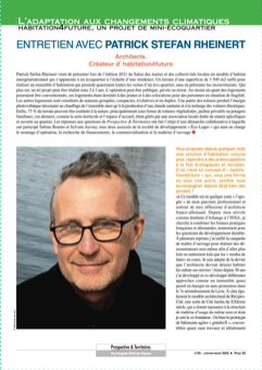 Article sur l’adaptation au réchauffement climatique avec un projet de mini écoquartier. 