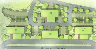 Plan de masse du projet. 