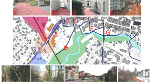 Point de repère des zones d'intérêt et photos de ces espaces. 